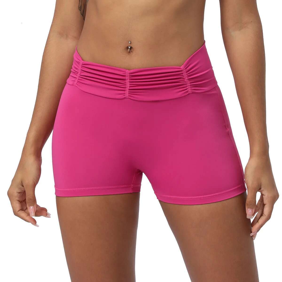 Ddmyoutdoor China Domestic Mermaid Curve Pleated Belt Yoga Women S High Waist Abdominal Outdoor Training Fiess Running Tight Sports Shorts