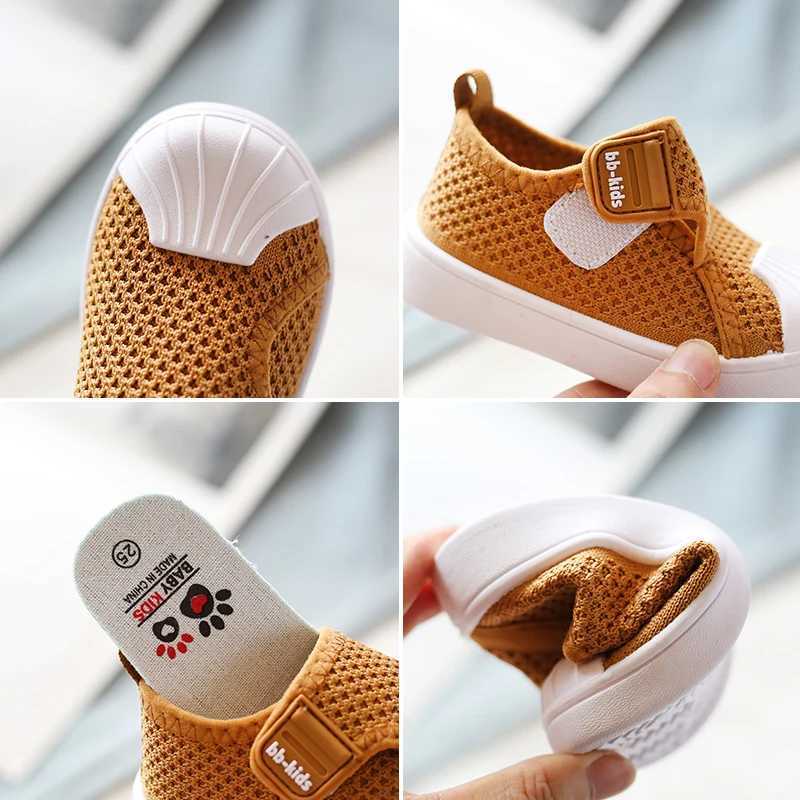 Spring And Autumn Boys And Girls Shoes Non-Slip Soft Bottom Toddler Shoes Breathable Shell-Toe Childrens Flying Knitting ShoesXJ250118