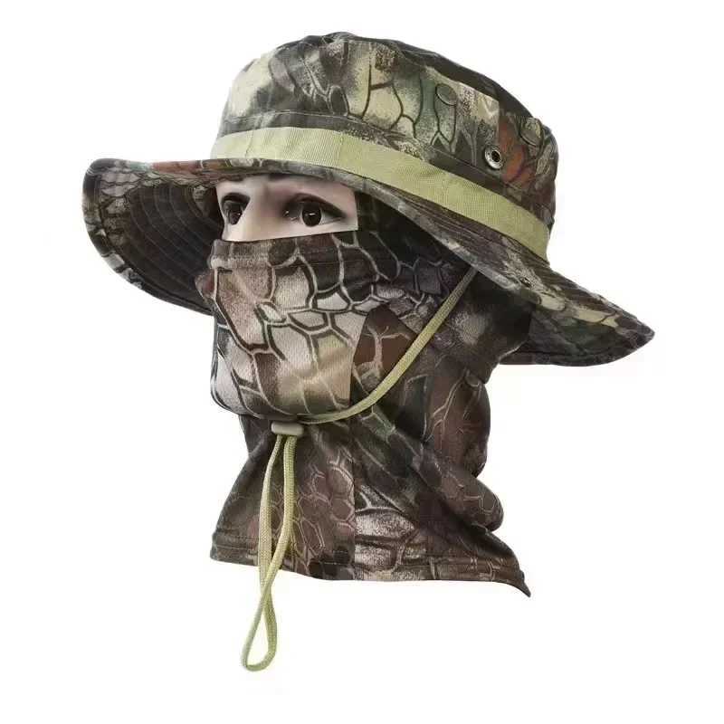 clava Fishing Full Face Mask Set Men Summer Snap Sun Hat Outdoor Hunting Camouflage clava Fishier Man HatXJ250116