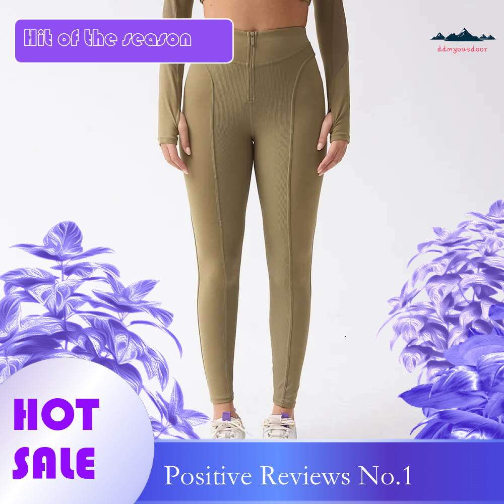 Ddmyoutdoor China Domestic Mermaid Curve Women S High Waist Zipper Tight Yoga Fiess Sports Leggings Slim Fit Slimming Threaded Pants Ski
