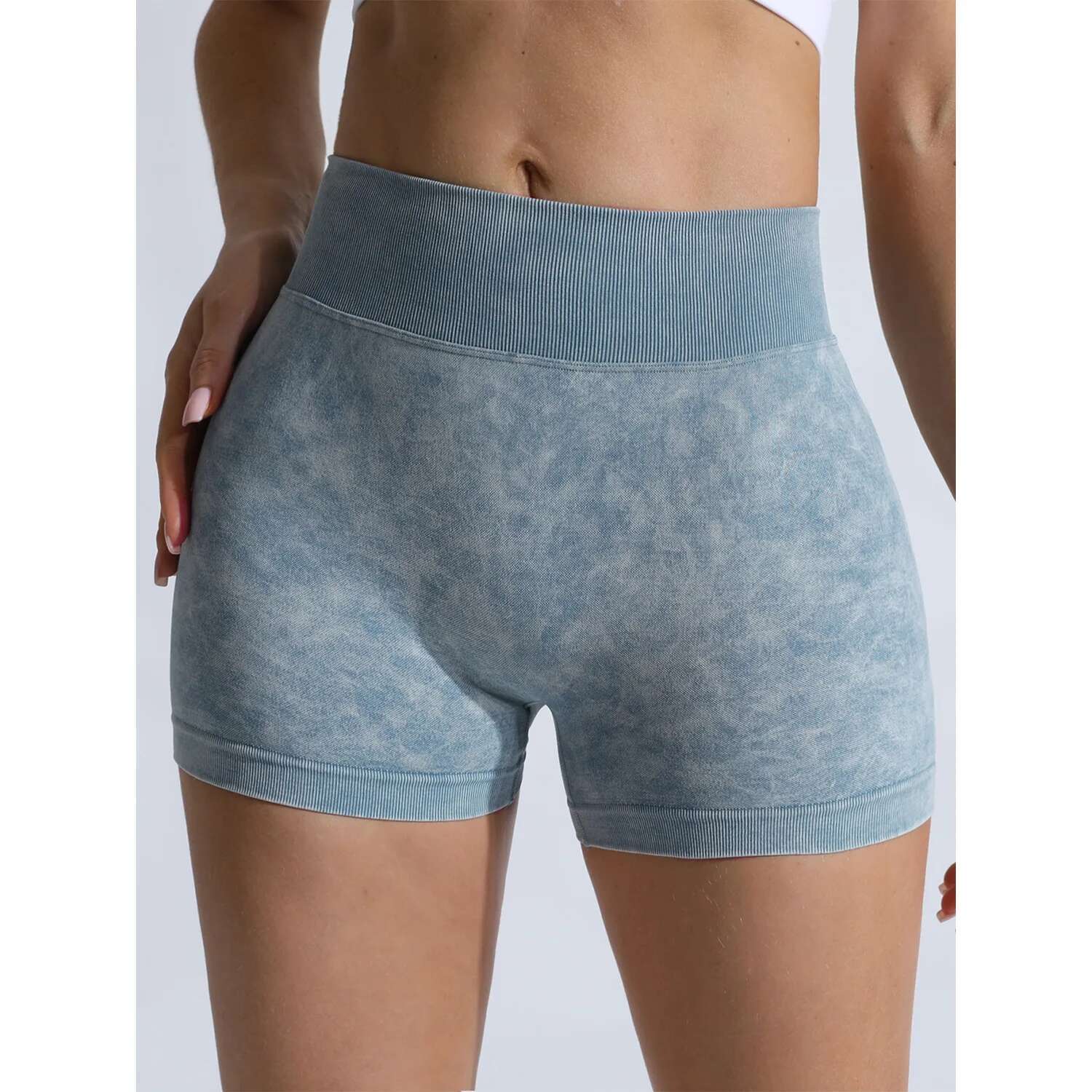Ddmyoutdoor China Domestic Mermaid Curve High Peach Hip Lifting Running Fiess Women S Belly Tight Body Expose Waist Wash Yoga Shorts