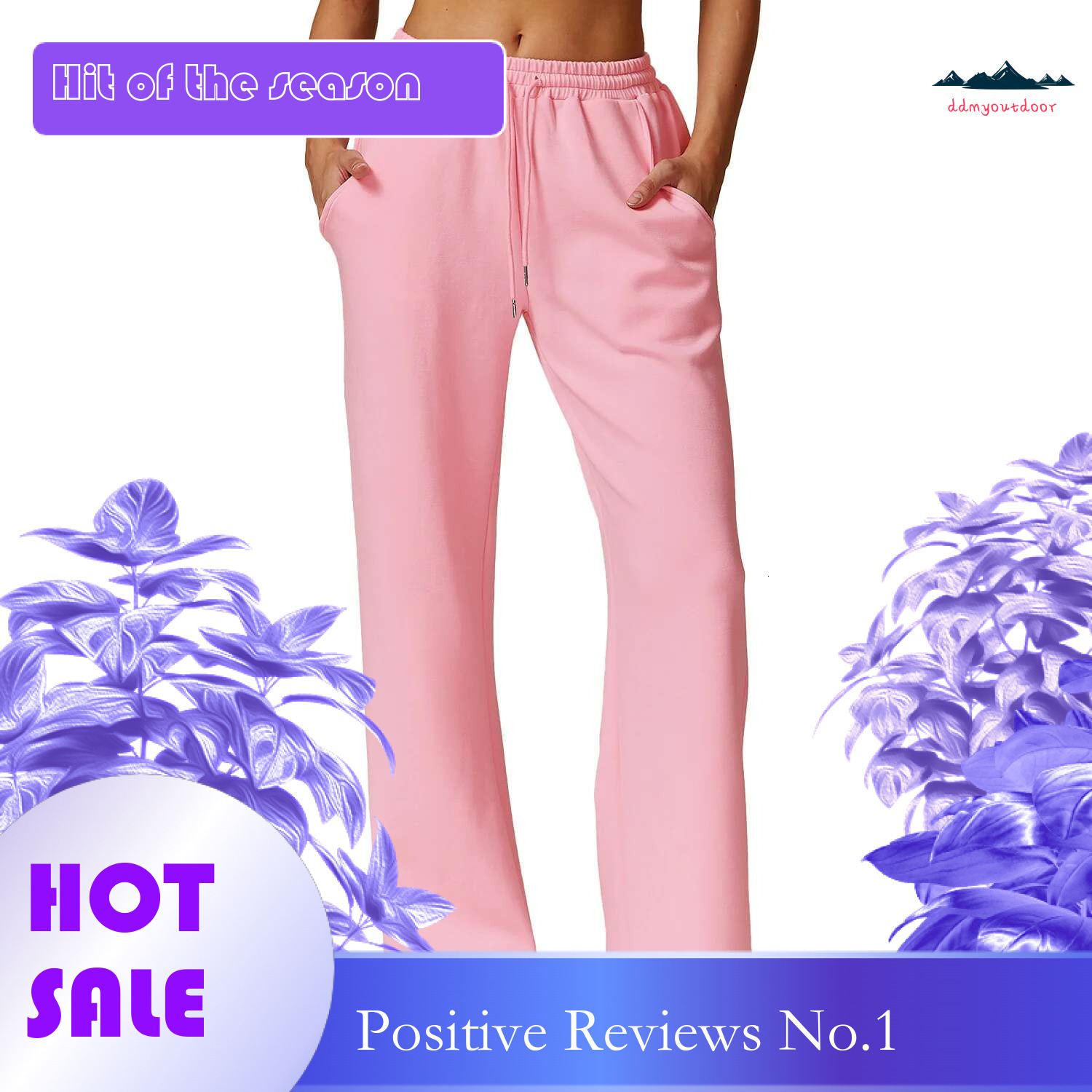 Ddmyoutdoor China Domestic Mermaid Curve Spring Thin High Waist Draping Loose Straight Casual Outerwear All Match Sports Pants