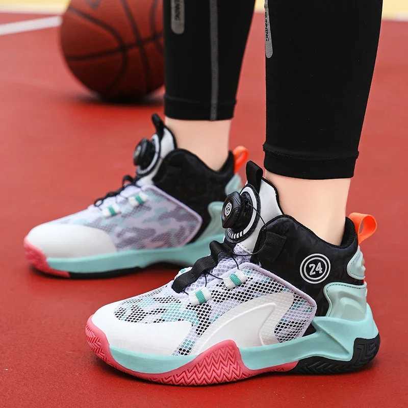 Children Basketball Sneakers Boys Shoes Kids Skater Casual Sneaker Non-Slip Sports Shoes for Boy Basket Training Child TennisXJ250118