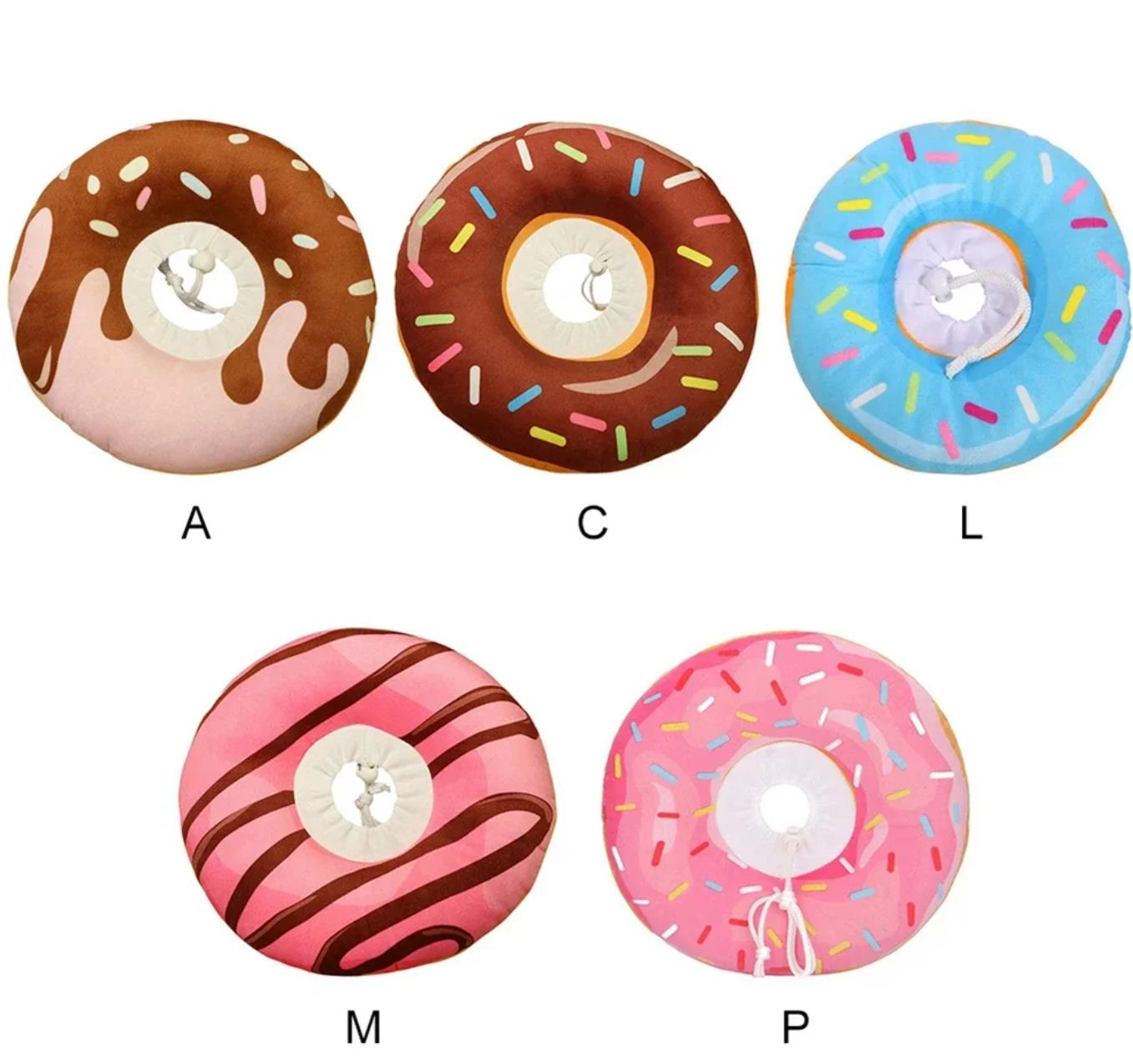 Adjustable Cat Recovery Collar, Cute Cat Donut Collar, Soft Cone Collars for Cat, Wound Healing Protective Cone After Surgery