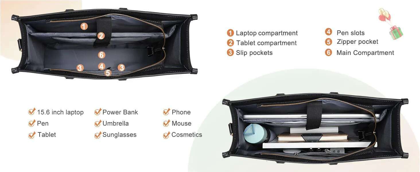 Tote for Women Canvas Laptop Bags 15 15.6 16 inch Messenger Shoulder Computer Bag Casual Handbag Business Office Briefcase