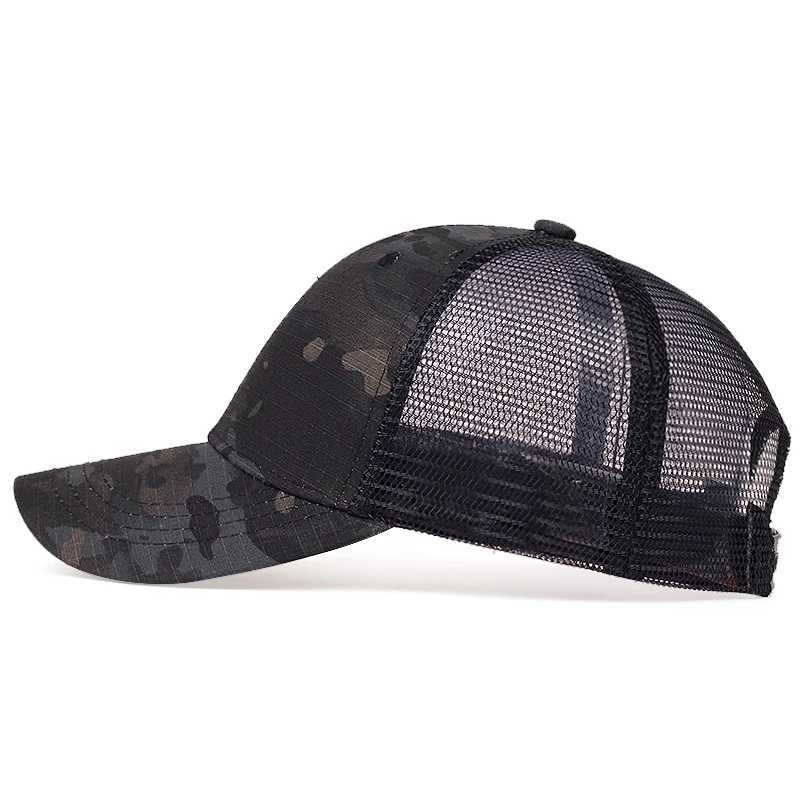 Mesh Summer Sun Hat s for Men Women Adjustab Baseball Men Trucker Hats Camouflage Jung Tactical HatsXJ250116