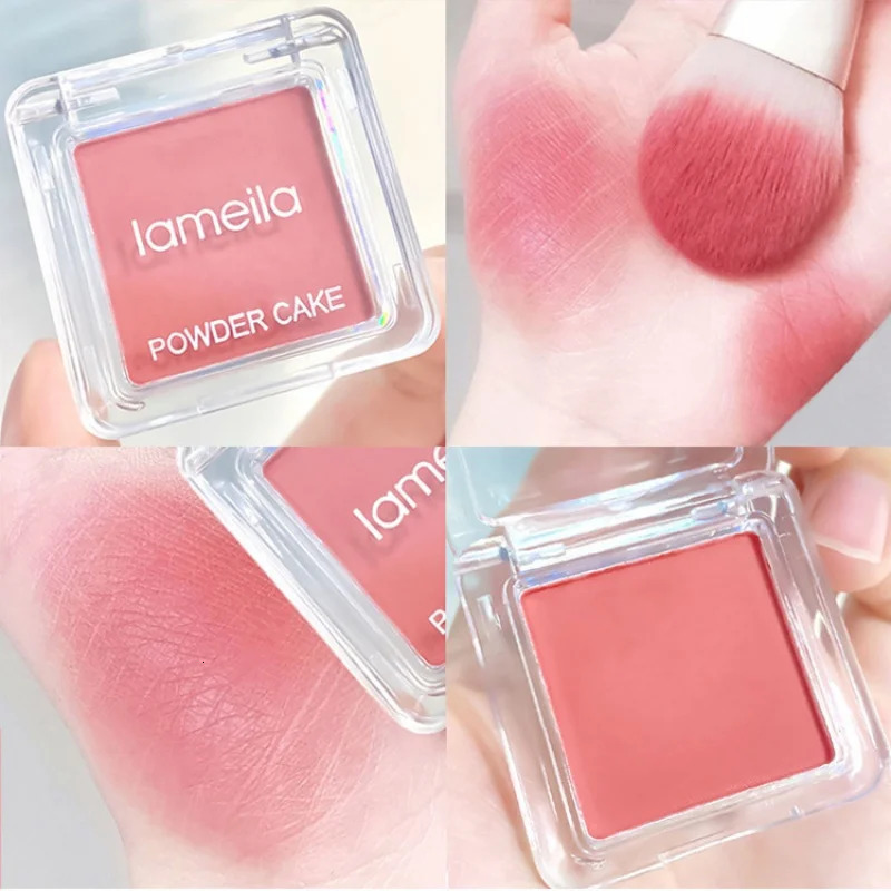 Face Blusher Matte Natural Cheek Tint Brighten Face Waterproof Face Contouring Cosmetics Blush Powder Soft Female Makeup 1pcs 250110