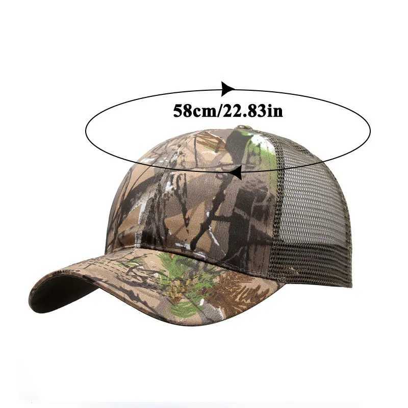 Camo Baseball Hats Mesh Summer Hat Camouflage Tactical Hat isure Tactical Baseball Unisex Camo Hat Trucker Outdoor HatXJ250116