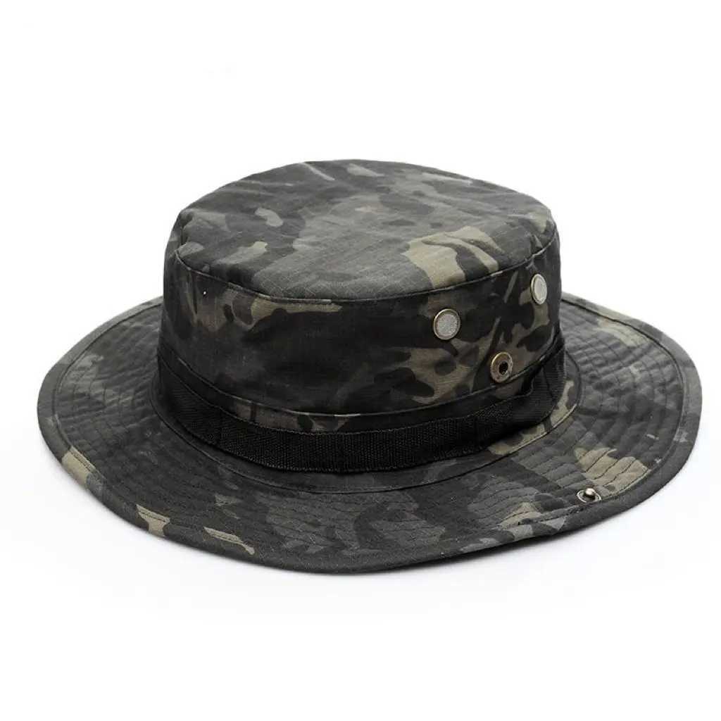 2024 New Camouflage Boonie Hat Tactical Casual Bucket Hats Summer Outdoor Hunting Hiking sports Camo Sun For Men WomenXJ250116