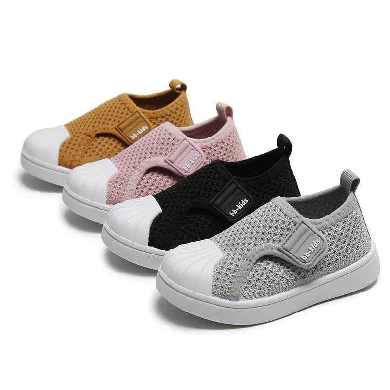 Spring And Autumn Boys And Girls Shoes Non-Slip Soft Bottom Toddler Shoes Breathable Shell-Toe Childrens Flying Knitting ShoesXJ250118