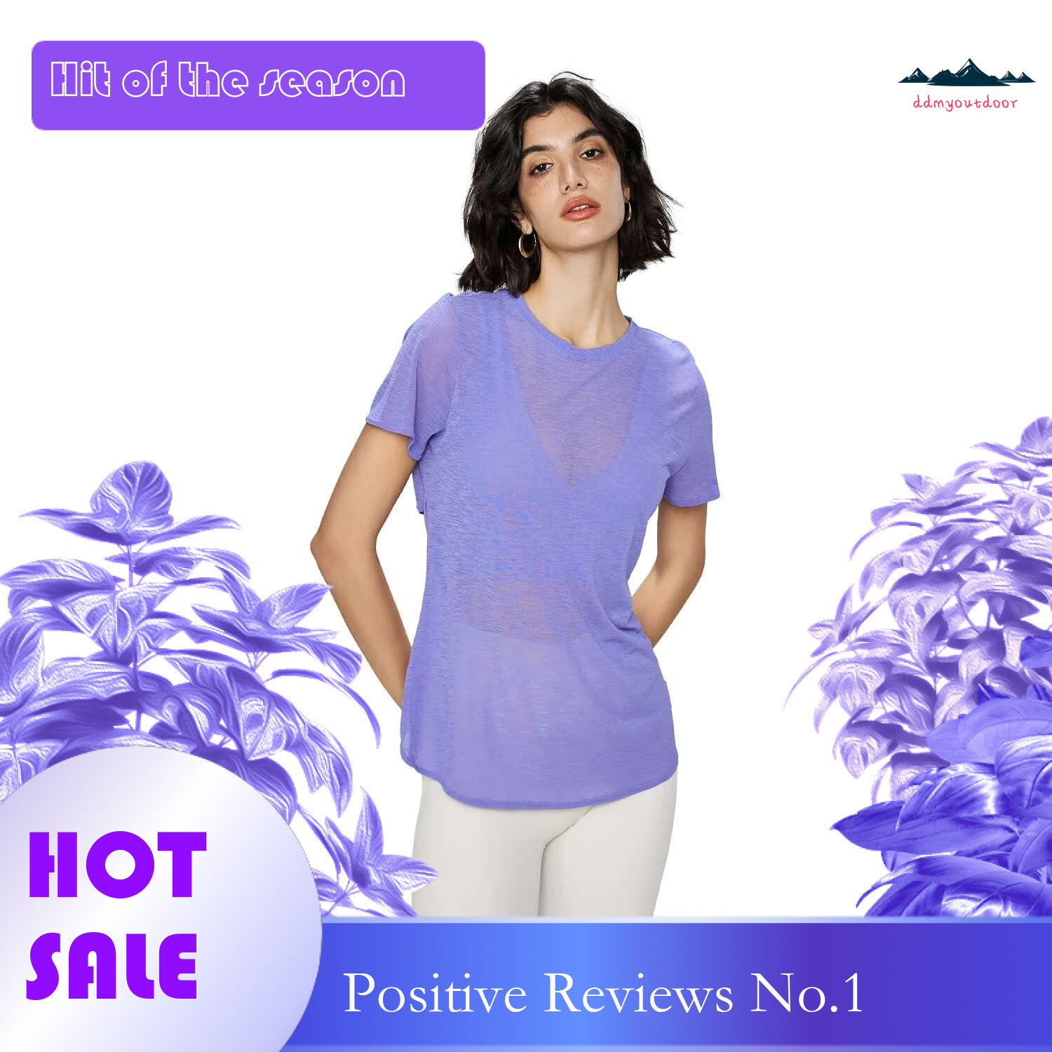 Ddmyoutdoor China Domestic Mermaid Curve Slub Yarn Summer T Shirts Sports Top Women Hollow Cross Back Yoga Shirts Clothing Round Neck Fiess Short Slee