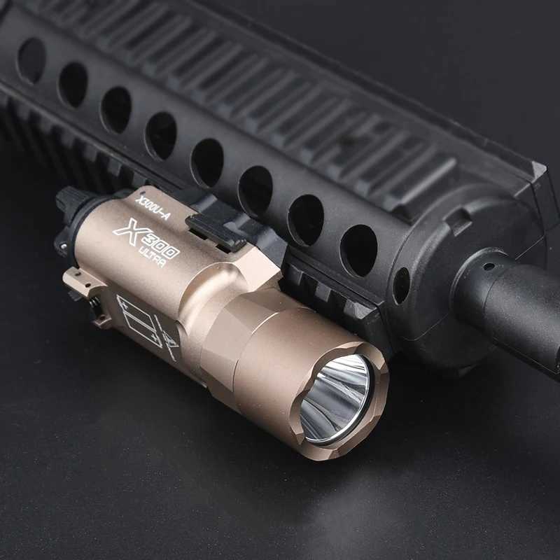 Tactical Surefir X300U Flash White LED Flash Hunting Pistol Weapon Gun Reconnaissance Light Airgun Accessories Lanterna staticaW241227