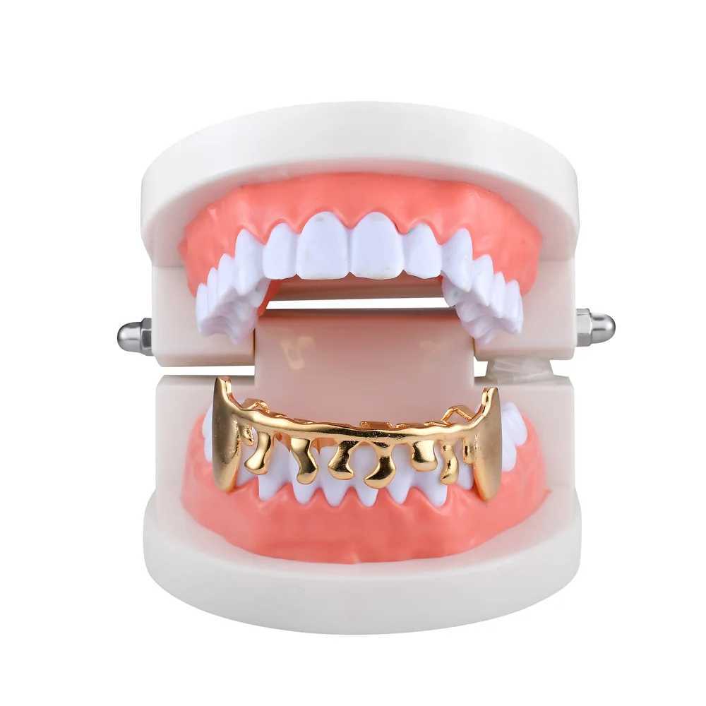 1pc 3 Colors Teeth Grills Set Teeth Grills Top Bottom Clown Grills For Men Rapper Jewelry For Christmas GiftXJ250114