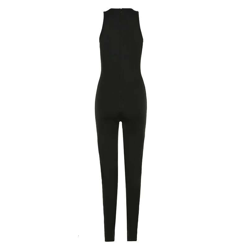 SUCHCUTE Solid Sleeveless Skinny Bodycon Yoga Casual Sports Pencil Pants Jumpsuit Sexy Vest One Piece Gym Jogging Overalls Women