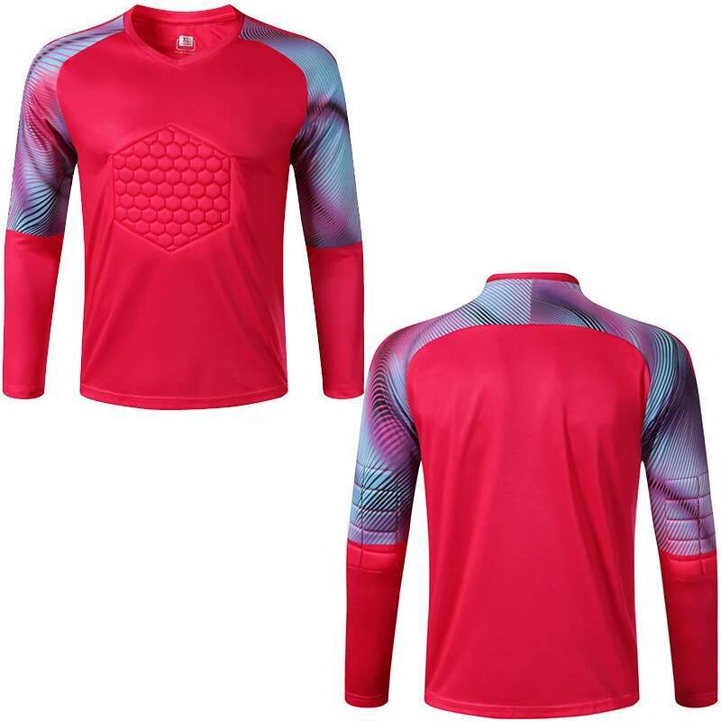 Ddmyoutdoor China Domestic Football Long Sleeves Gradient Goal Keeper Uniforms Sport Training New Breathable Top Soccer Chest Pad Spring Autumn Jersey