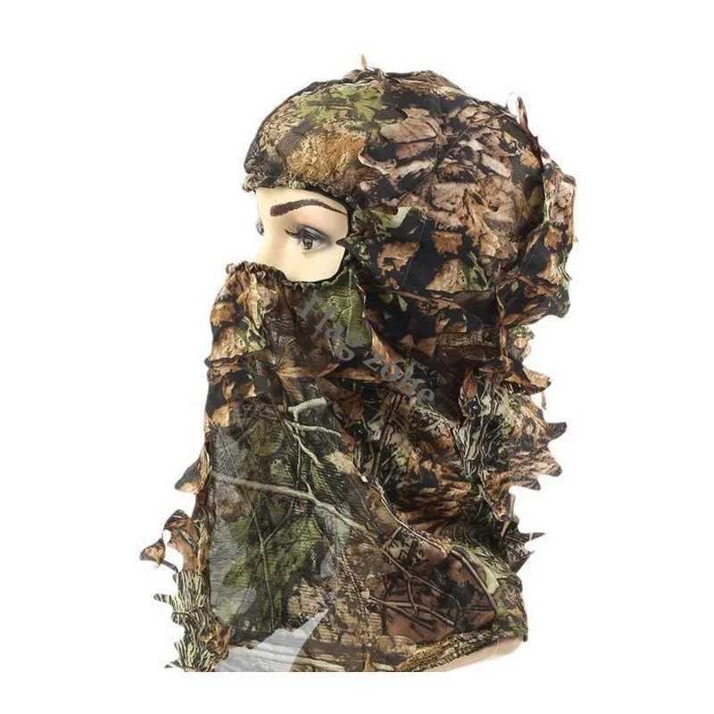 3D Camouflage clava Full Face Mask Wargame Ghillie Suits Accories Fishing Hunting Gear Hood Hat CS Tactical AirsoftXJ250116