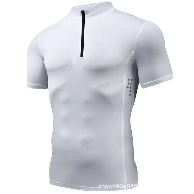 Ddmyoutdoor China Domestic Half Zip Stretch Quick Dry Stand Collar Running Shirt Men Compression Crossfit Trainning Gym Fiess T Shirt Sportswear Cloth