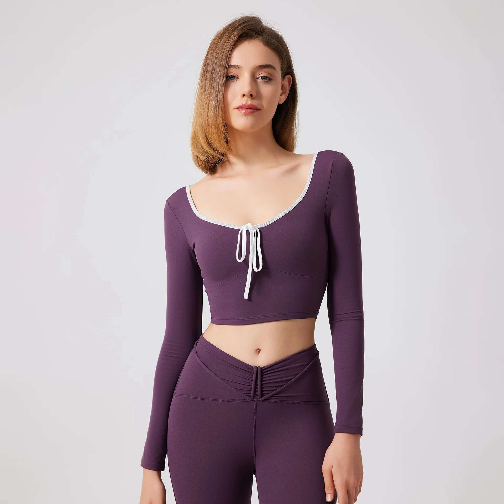 Ddmyoutdoor China Domestic Mermaid Curve Mesh Yoga With Chest Pad Women S Sexy Running Sports T Shirt Long Sleeve Quick Drying Fiess Suit Outer Wear