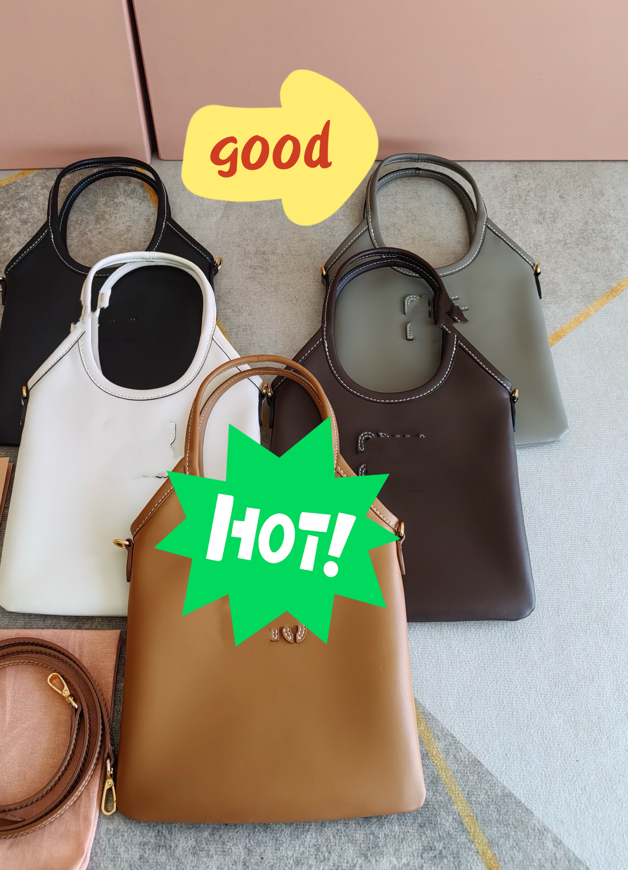 Fashionable Versatile Tote Bag Designer Shoulder Bags Luxe Calfskin Handbag Designer bag Cowhide Wide Strap Handbags Totes black tote bag