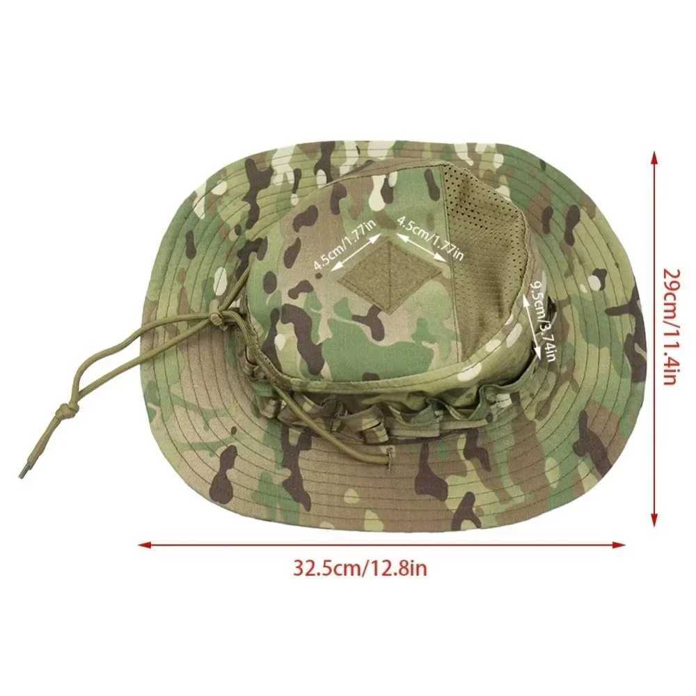 Hot Camouflage Tactical Hats Mesh Bucket Sunscreen Summer Breathab s Hunting Hiking Outdoor Fishing Fisherman Beach SunhatXJ250116