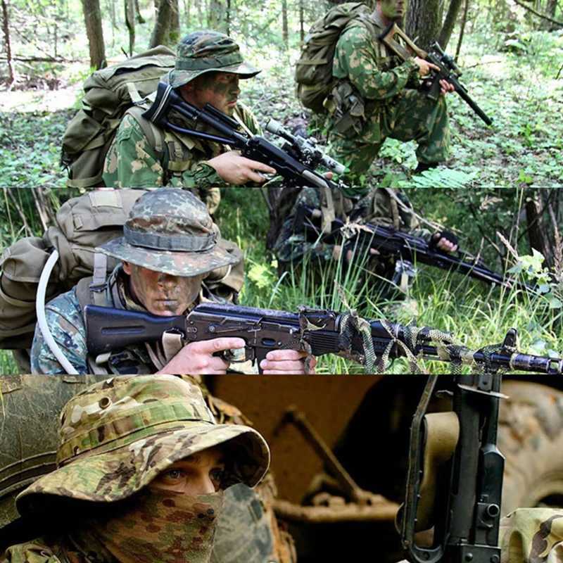 Camouflage Hat Tactical US Bucket Hats Panama Summer cam Fishing Hunting Hiking Outdoor Camo Sun s MenXJ250116