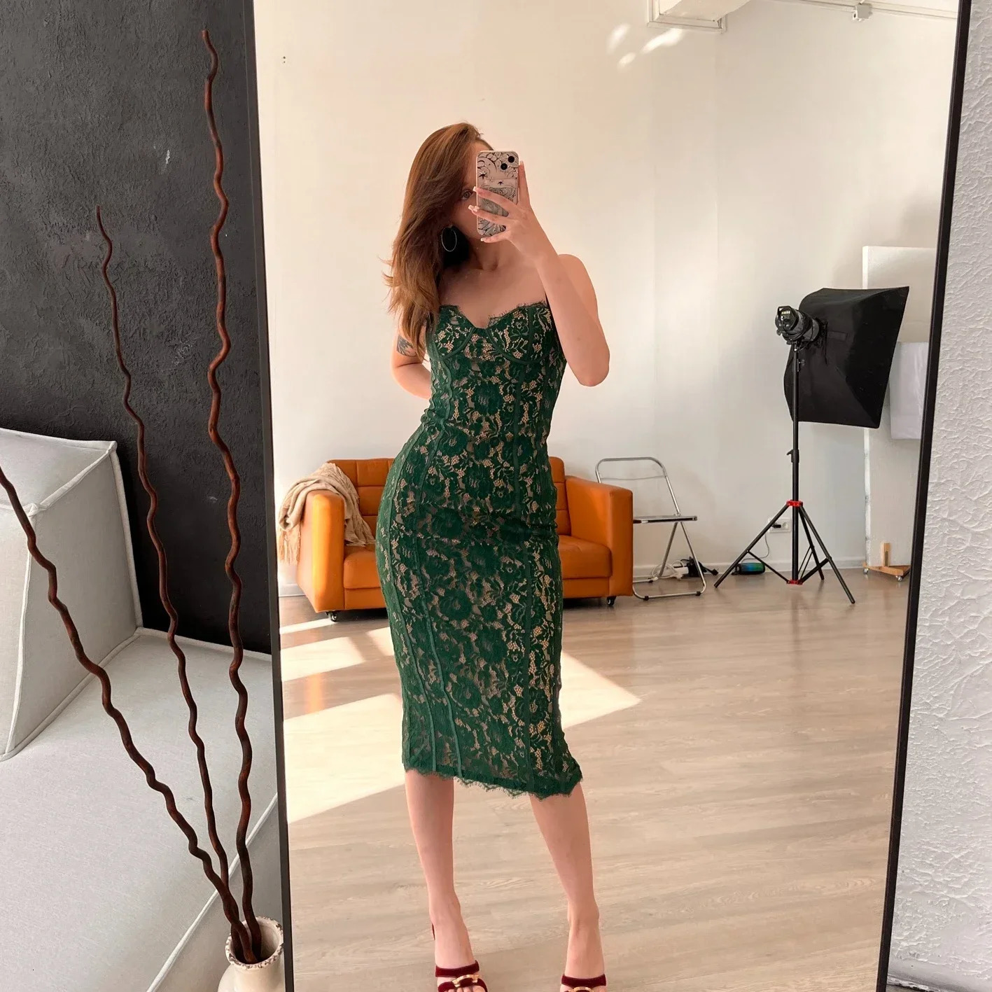 Suninheart Summer Midi Green Dress Elegant Spaghetti Strap Wedding Guest Party Dresses Sexy Birthday Dresses for Women 250109
