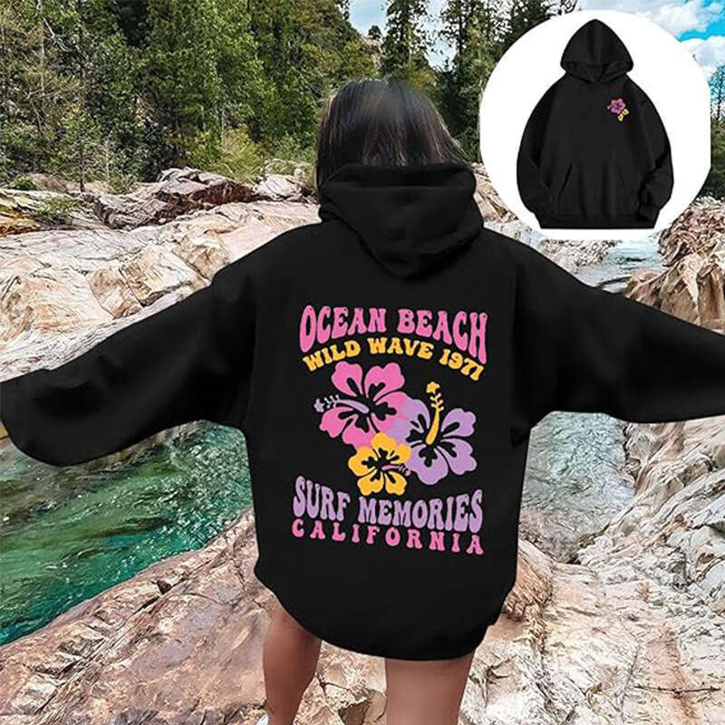 New European women's To Live for the Hope of it All off shoulder sleeve threaded hoodie