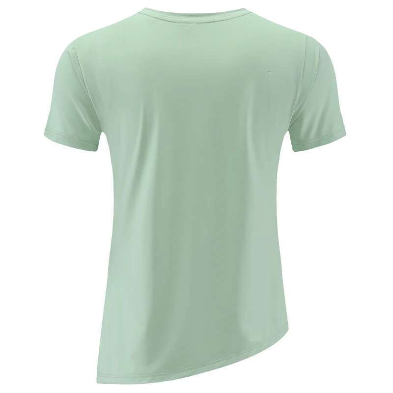 Ddmyoutdoor China Domestic Woman Sports Tshirts Fiess Running Jogging Yoga Tilted Tee Workout Mesh Sexy Female Fashion Open Slim Short Sleeves