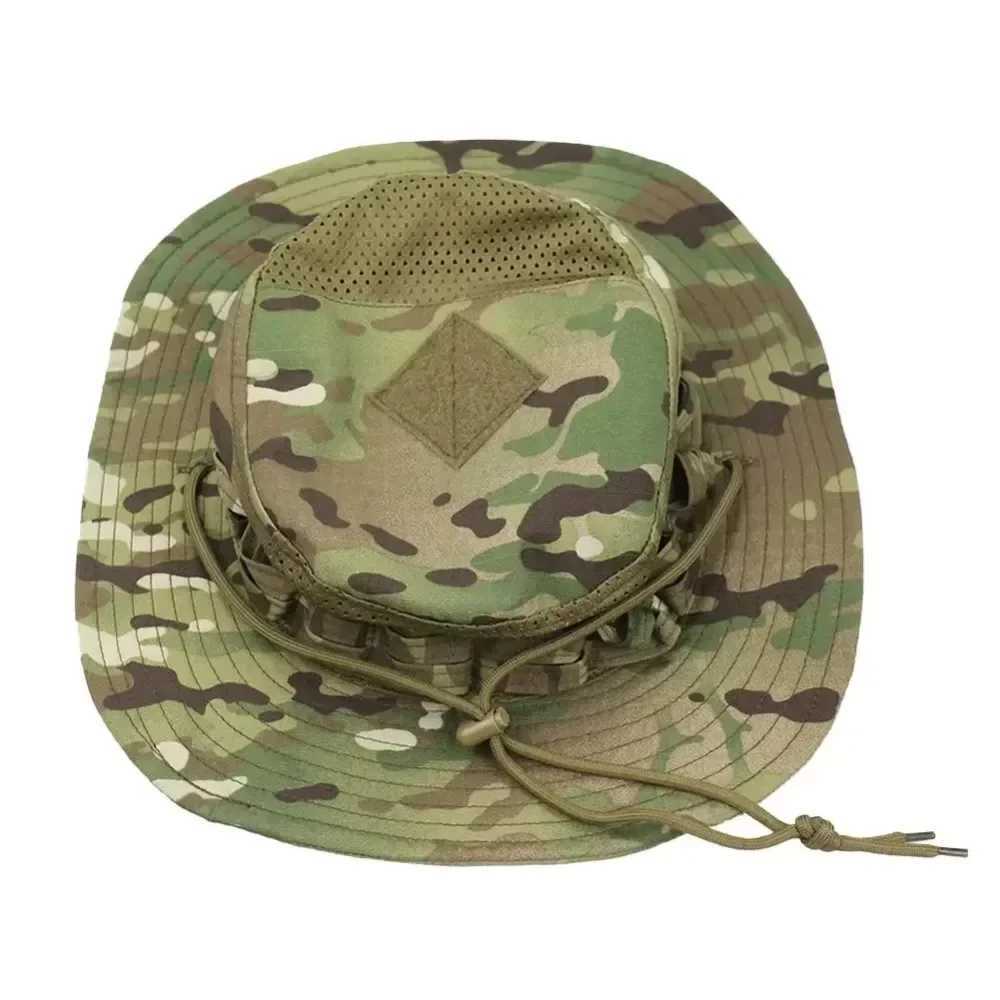 Hot Camouflage Tactical Hats Mesh Bucket Sunscreen Summer Breathab s Hunting Hiking Outdoor Fishing Fisherman Beach SunhatXJ250116