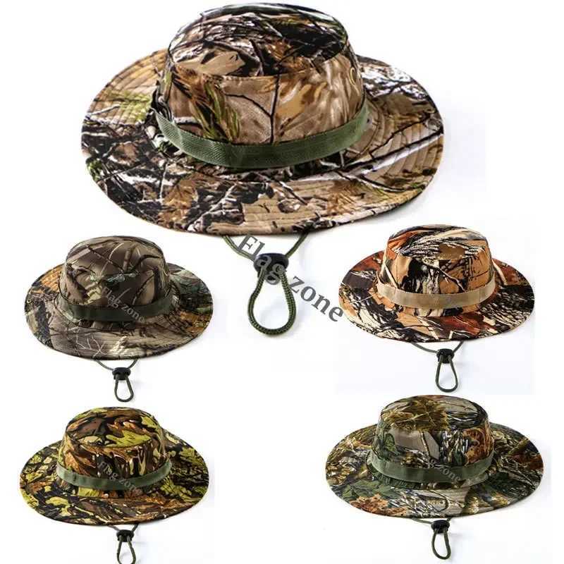 Camouflage Outdoor Bucket Hats Mens Tactical Gear Airsoft Snap s Adjustab Sport Hunting Hiking Fishing Bonnie HatXJ250116