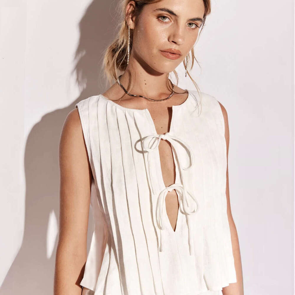 Spring/Summer Popular Strap Cotton and Hemp Women's Shirt 2025 New Casual Fashion Trendy Clothing