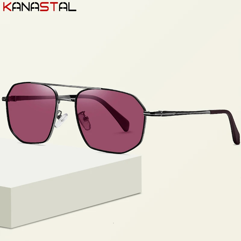 Women Anti UV Sunglasses Men Polarized Sun Glasses Metal Eyeglasses Frame Driving Camping Beach Travel Shade Eyewear 250109