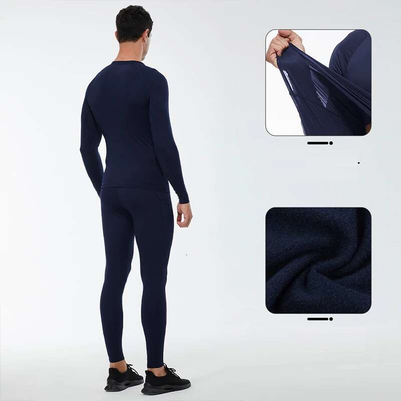 Ddmyoutdoor China Domestic Winter Thermal Underwear Mens Running Sport Set Warm Tracksuit Fiess Training Jogging Suits Gym Clothing Men Veet Sweatsuit