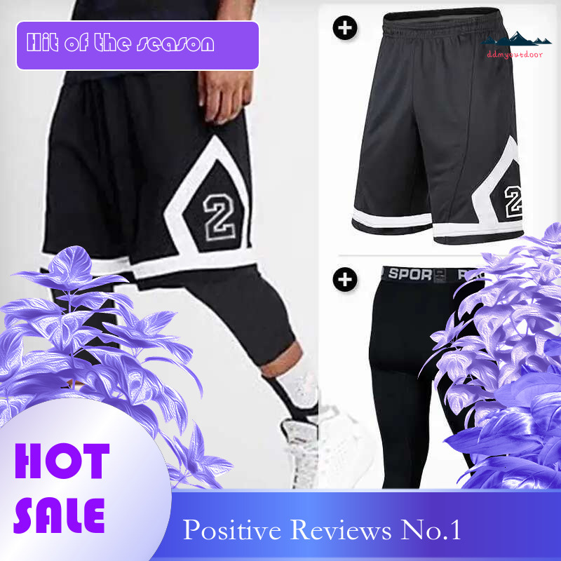 Ddmyoutdoor China Domestic Men Basketball Sets Sport Gym QUICK DRY Workout Suit Shorts Tights Male Soccer Exercise Hiking Running Fiess Tracksuit S