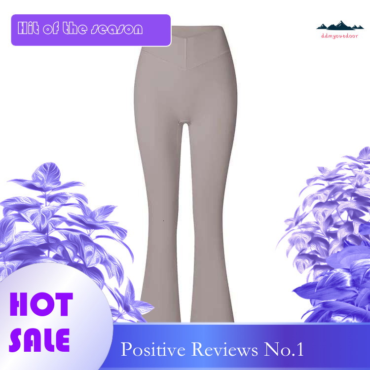 Ddmyoutdoor China Domestic Mermaid Curve Autumn And Winter New Sanding Flared V Waist Tight High Waist Shaping Sports Peach Pants