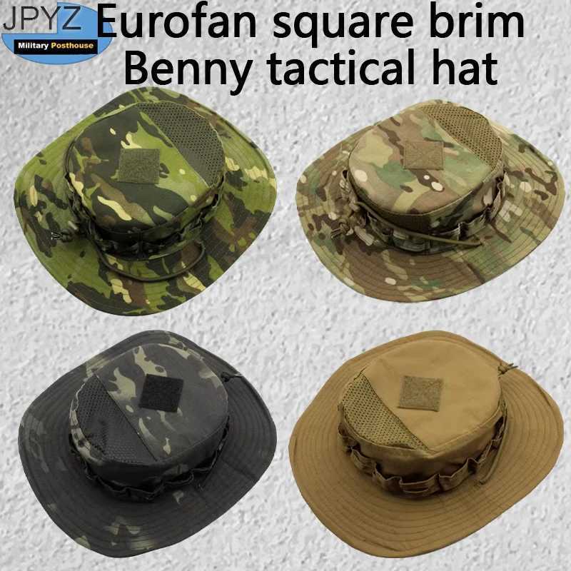 Square Brim Benny Tactical Hat Outdoor Hunting Breathab Ghillie HatXJ250116