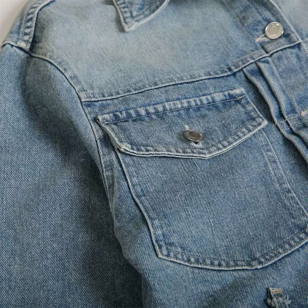UNIZERA 2024 Autumn New Product Fashion Casual Women's Wear Simple And Versatile Short Denim Jacket Coat Top