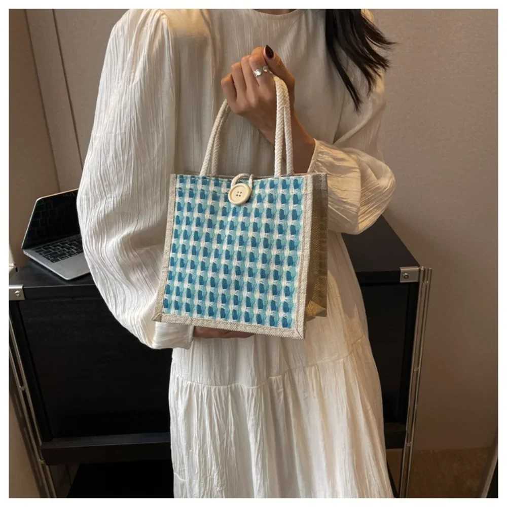 Womens Handbag Tote Bag Ladies Button Handheld Square Bag Button/Zipper Luxury Designer Handbag Small Shopping Bag Womens Bag T250118