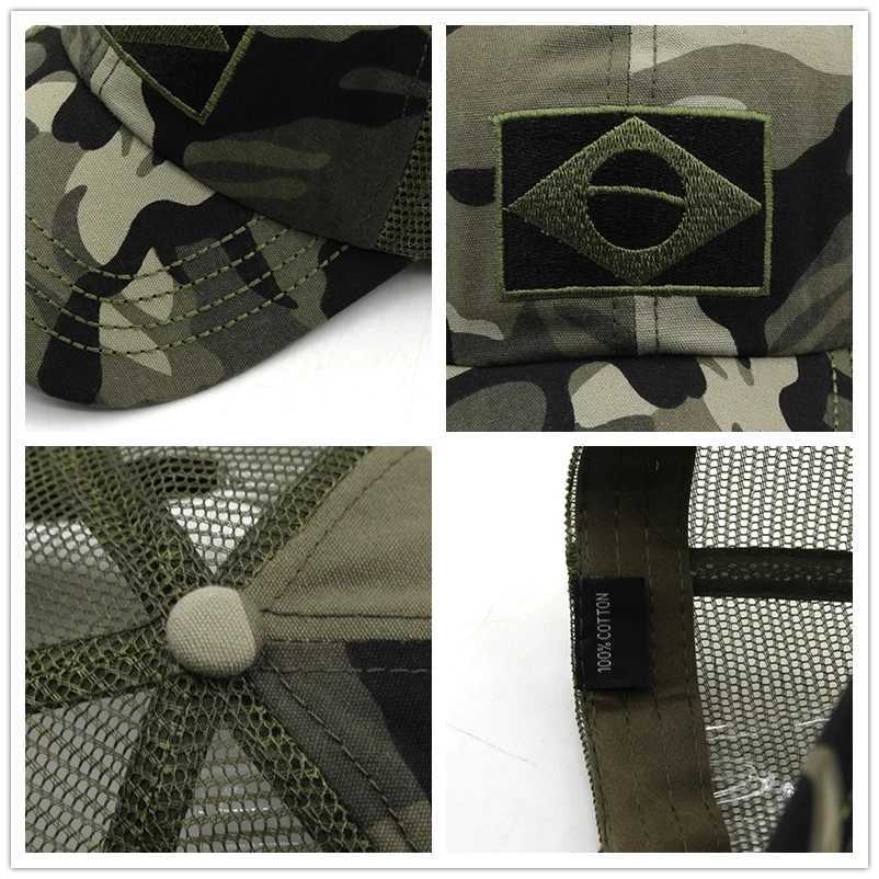 Camo Mens gorras Baseball s Ma Bone Mesh Camouflage Tactical Military Snap Hats Sunscreen Breathab TruckerXJ250116
