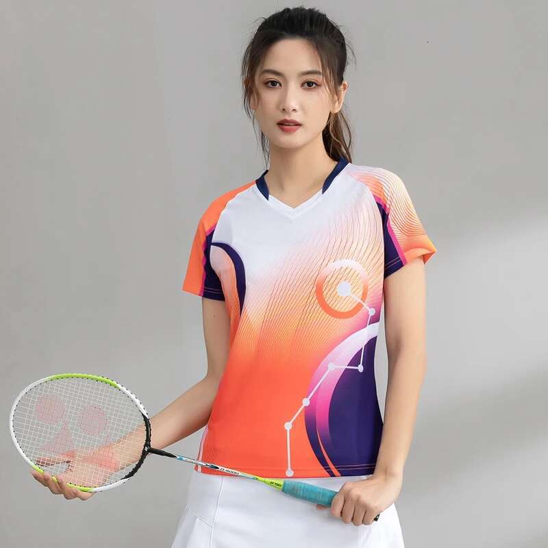 Ddmyoutdoor China Domestic Training Women Shirt Badminton Ping Pong Sports Gym Print Short Sleeves Outdoor Fashion Running Breathable Jerseys Exercise