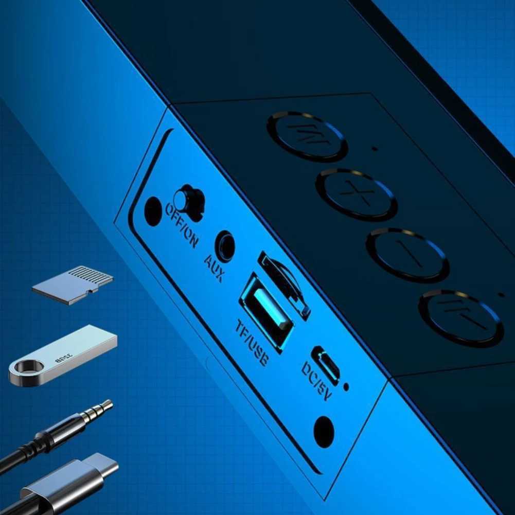 Car Audio RGB Wireless Speaker Bluetooth HiFi Portable Voice Box For Desk Computer Subwoofer Home Movie Surround Sound Bar Audio Speaker H250118