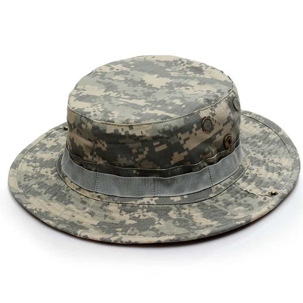 2024 New Camouflage Boonie Hat Tactical Casual Bucket Hats Summer Outdoor Hunting Hiking sports Camo Sun For Men WomenXJ250116