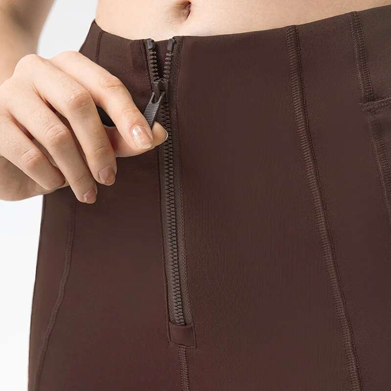 Ddmyoutdoor China Domestic Mermaid Curve Waist Zipper Belly Hip Lifting Ankle Length Sports Casual Running Yoga Tight Pants Women Clothing Gymyoga Le
