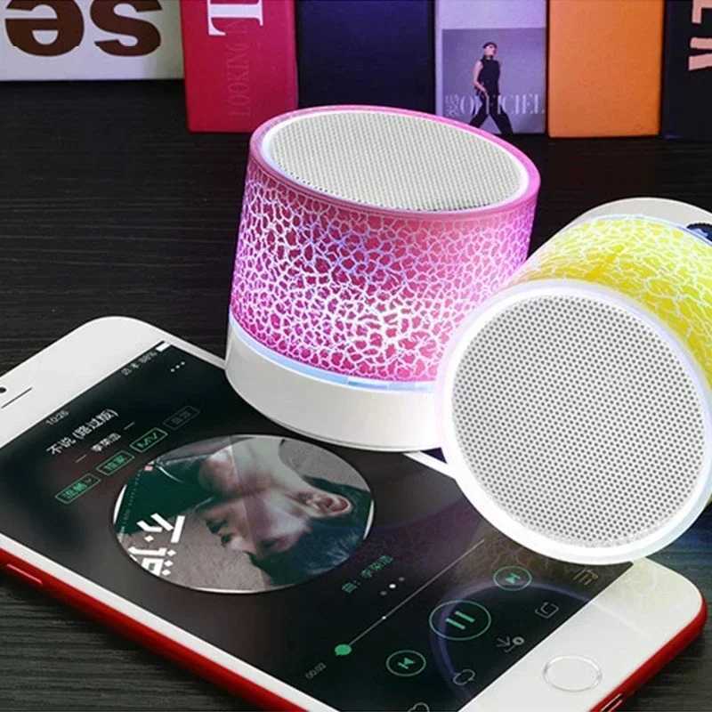Car Audio Bluetooth Speaker Mini Wireless Loudspeaker Crack LED TF Card USB Subwoofer Portable MP3 Sound Wireless Speaker for Smart Phone H250118