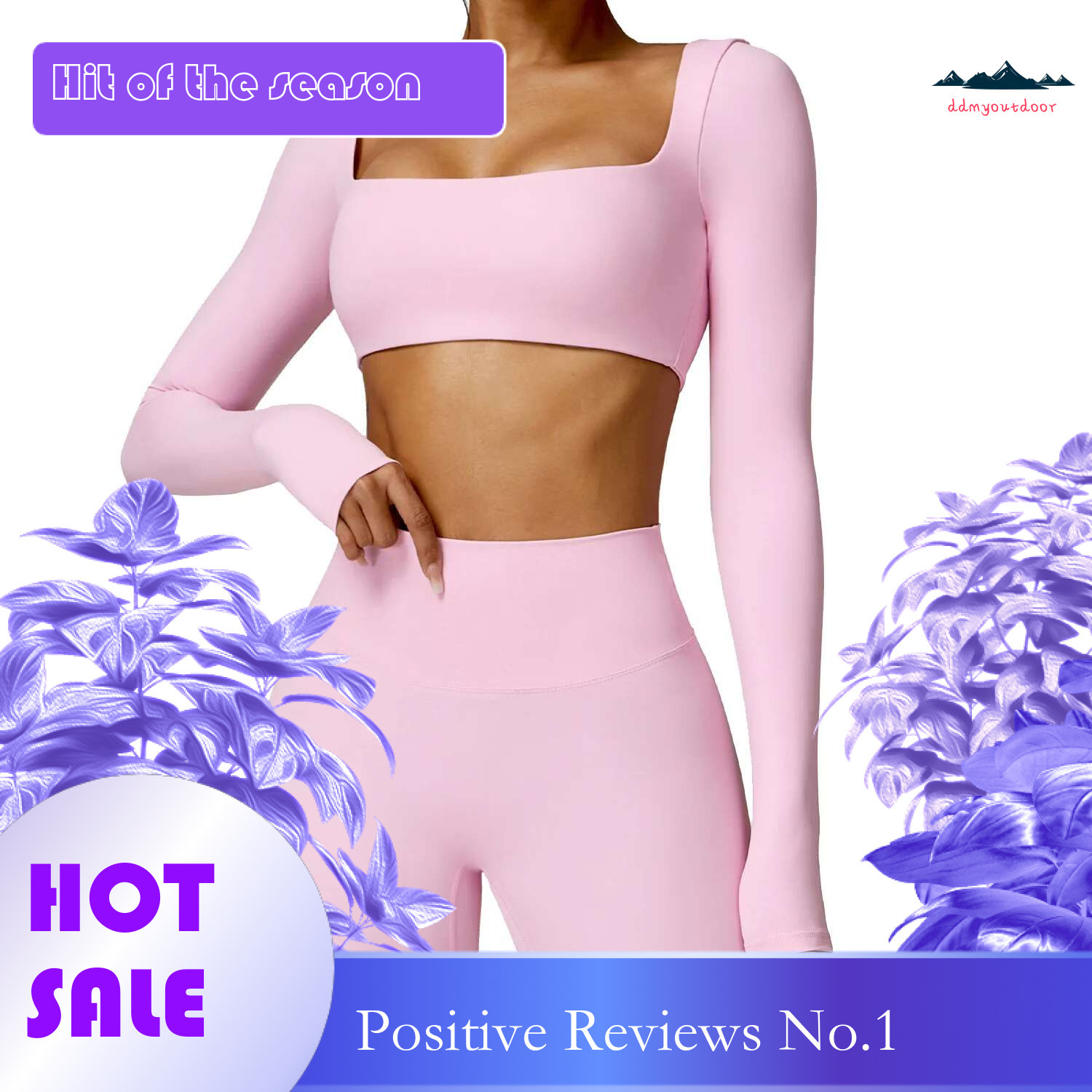 Ddmyoutdoor China Domestic Yoga Shirt Pilates Exercise Clothing Running Fiess Crop Removeable Chest Pad T Shirt Long Sleeve Sports Top Women