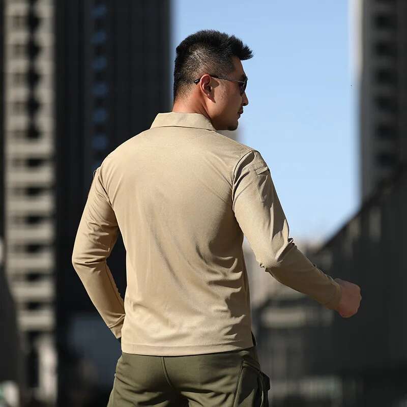 Ddmyoutdoor China Domestic New Outdoor Military Tactical Breathable Camouflage Training Collared Shirt Hiking Camping Fishing Quick Dry Long Sleeve Te