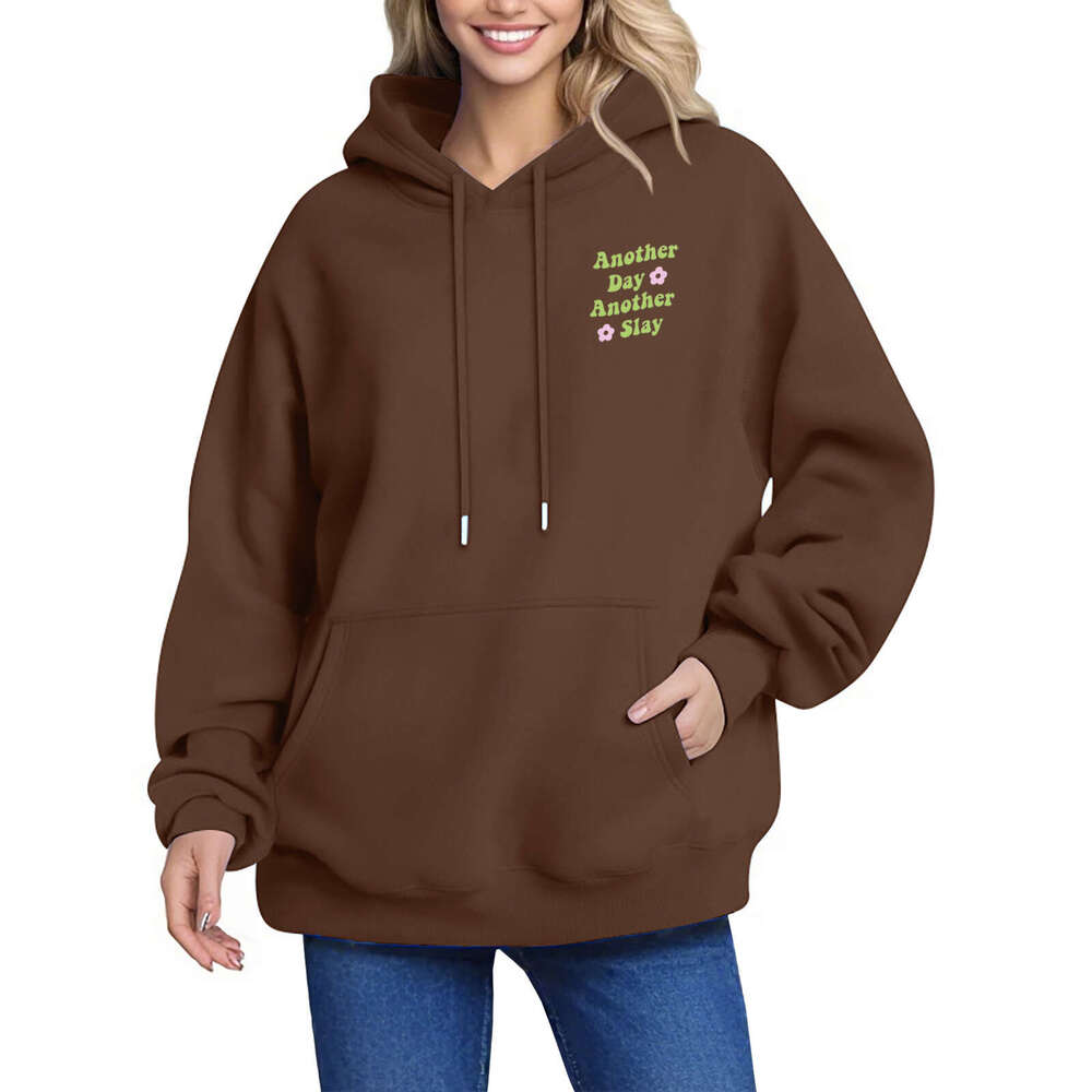 European size new XS-5XL autumn and winter loose print hoodie sweatshirt jacket