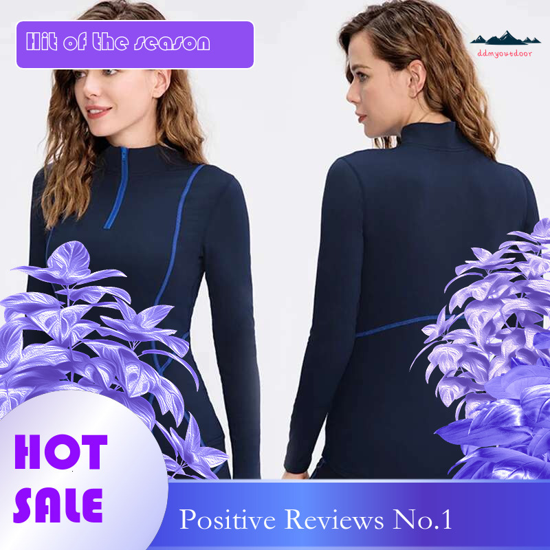 Ddmyoutdoor China Domestic Women Thermal Shirts Winter Long Sleeve Sports Gym Zipper Yoga Shirt Fiess Jacket Slim Warm Underwear Woman Top Sportswear