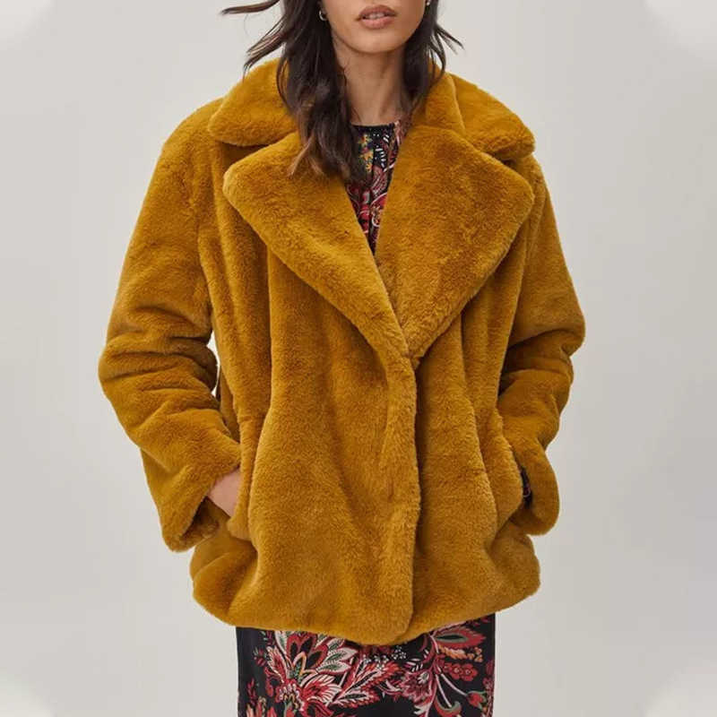 Ins Chic Strt Fashion Girls Blue Cropped Plush Fur Coat Women Winter 2024 New Trend Faux Rabbit Fur Jacket Coats Short Outwear X241214
