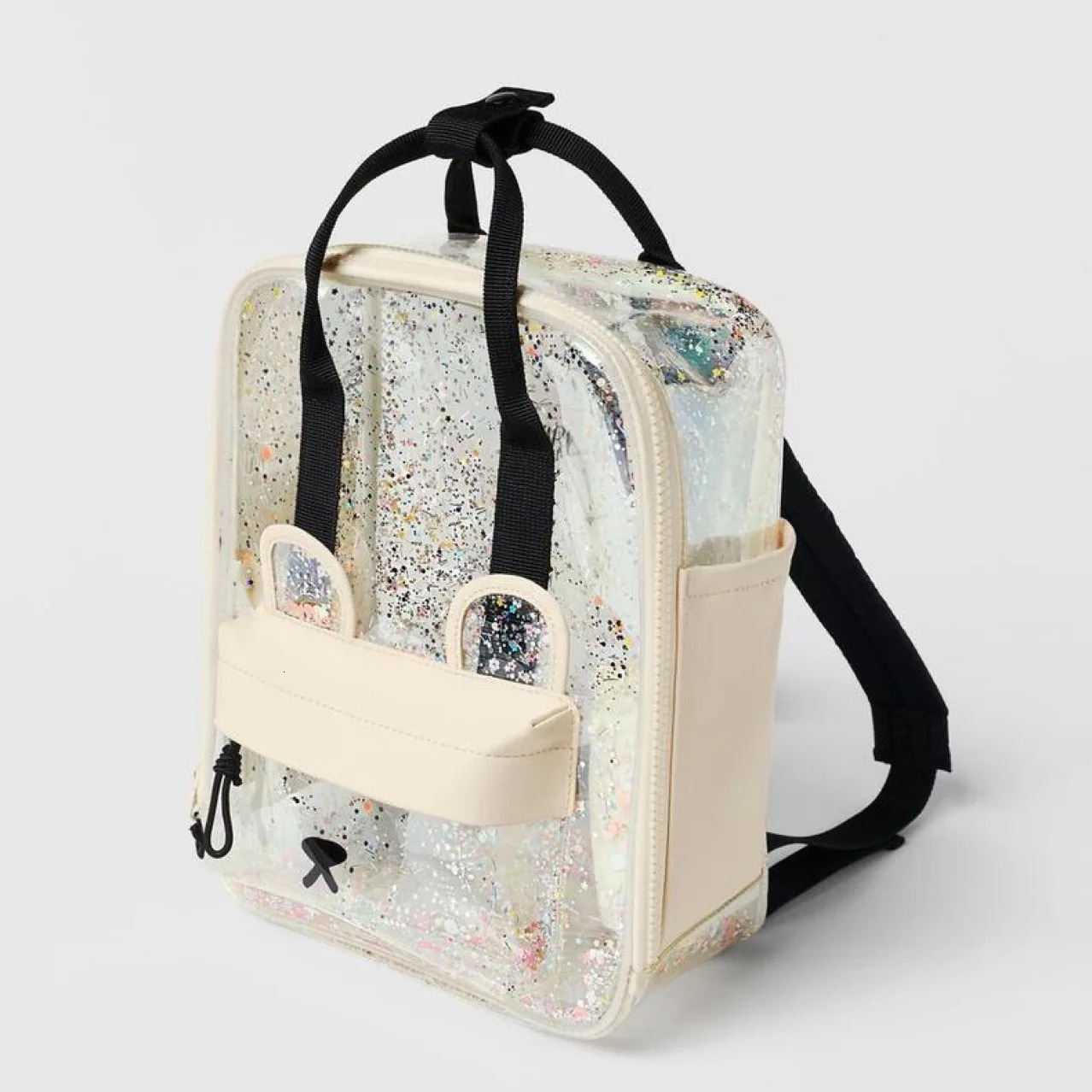 Kids Backpack Cute Bling Girls Backpack Childrens Bag Girl Cartoon Dog Animal Shape Transparent Backpack Kids Bag 250109